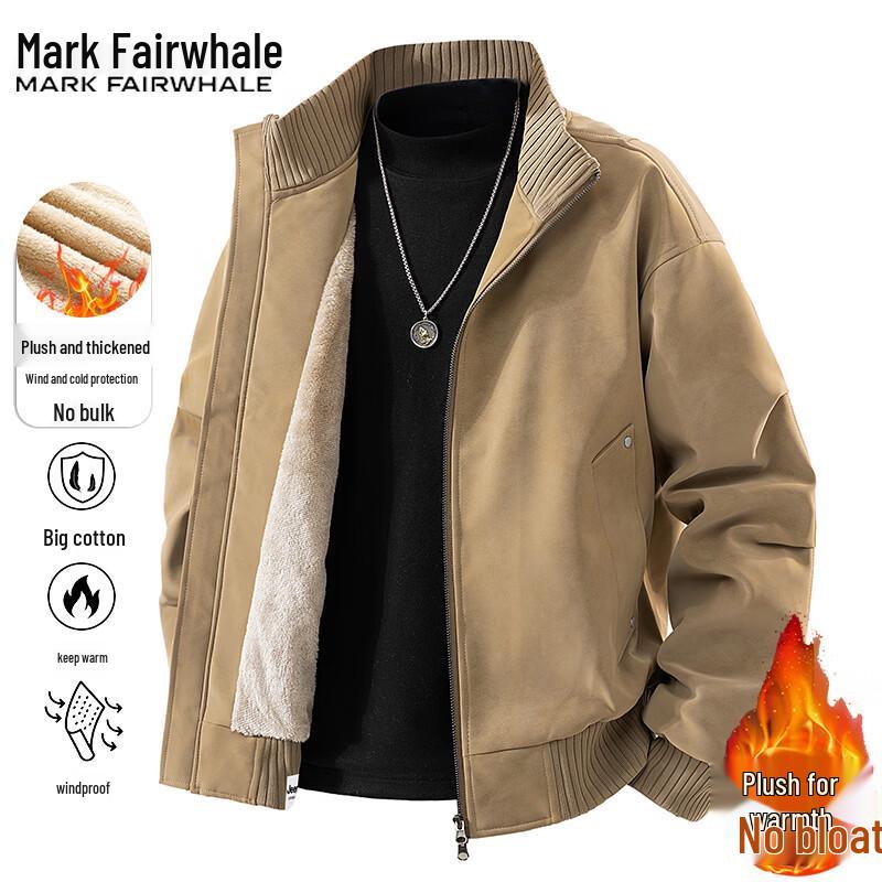 

Mark Fairwhale Men s Winter Stand Collar Plush Padded Jacket S