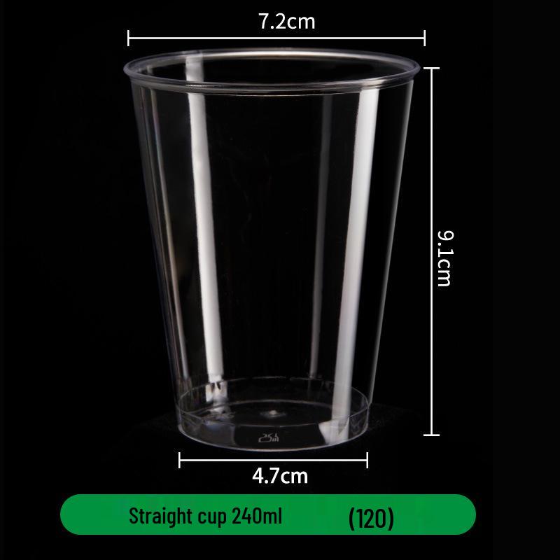 240ml Transparent Hard Plastic Aviation Cup with Customizable Logo