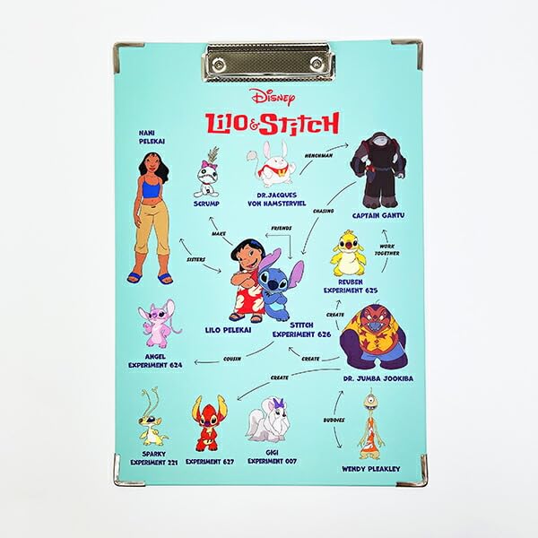 Sunstar Stationery Disney Clipboard A4 Size A4 Relationship Chart Lilo Stitch S4141385 &