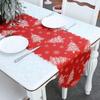 Frohe Weihnachten Blumen Tischläufer Tischdecke Weihnachtsdekoration Weihnachts-Tischläufer