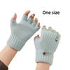 Touchscreen Knitted Wool Gloves Anti-Cold Half-Finger Bicycle Riding Gloves Thickened Fingerless Gloves Writing And Typing