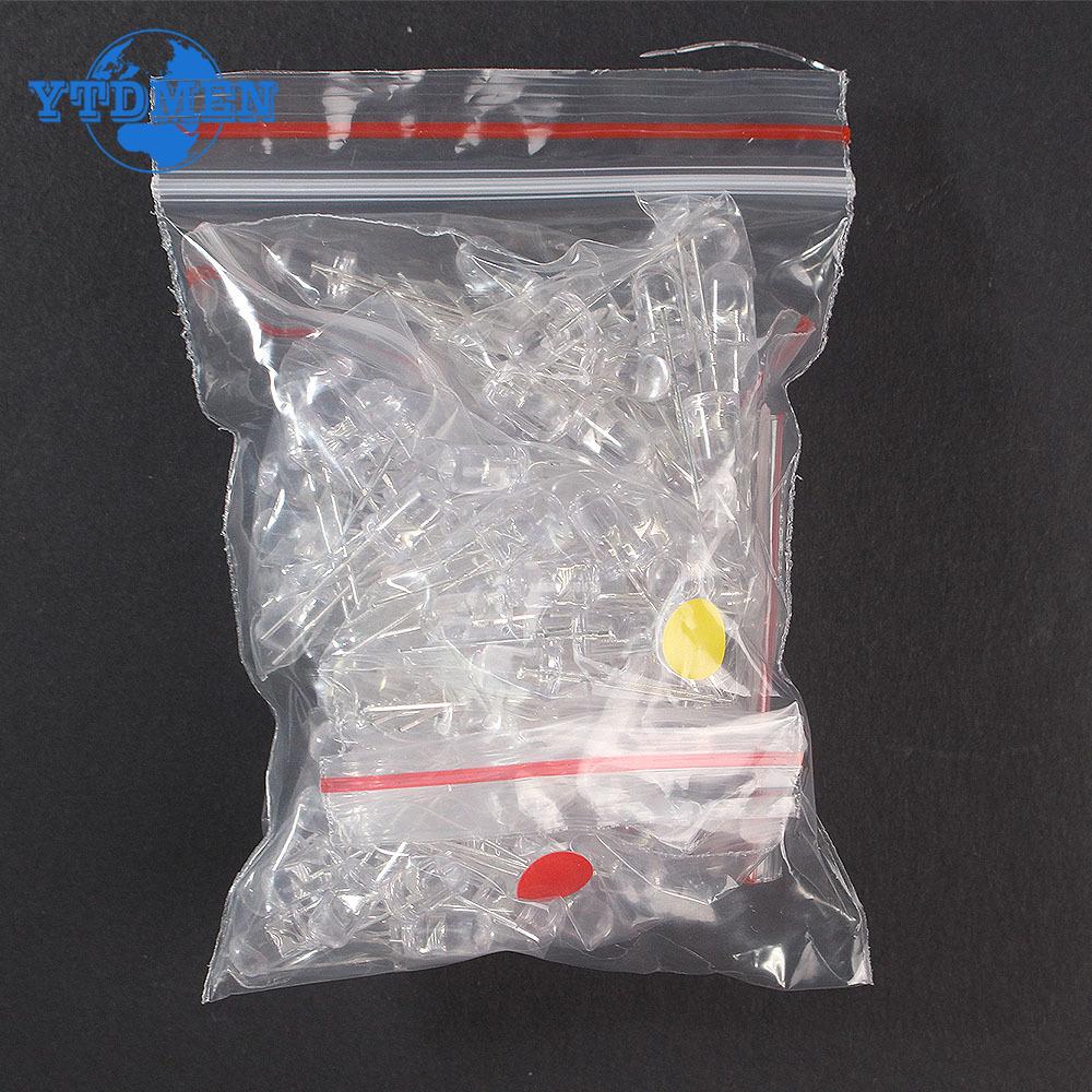 100pcs/lot 5 Colors F5 5MM Round LED Assortment Kit Red/Green/Yellow/Blue/White Light Emitting Diode Set