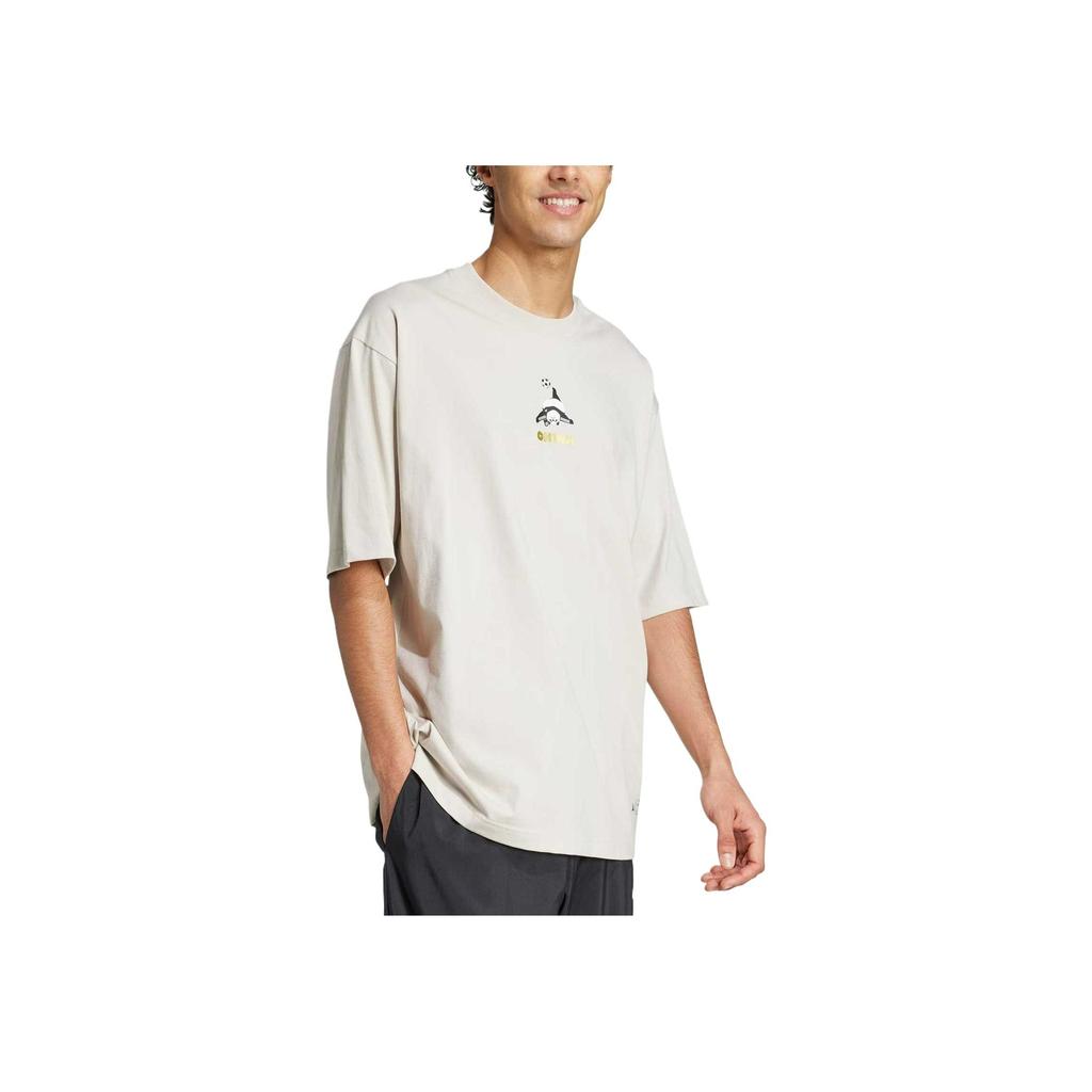 Adidas Panda Goal T Logo Print Sports Casual Crew Neck Short Sleeve T-Shirt Unisex Tops Miracle-Bauxite-Brown JZ3271