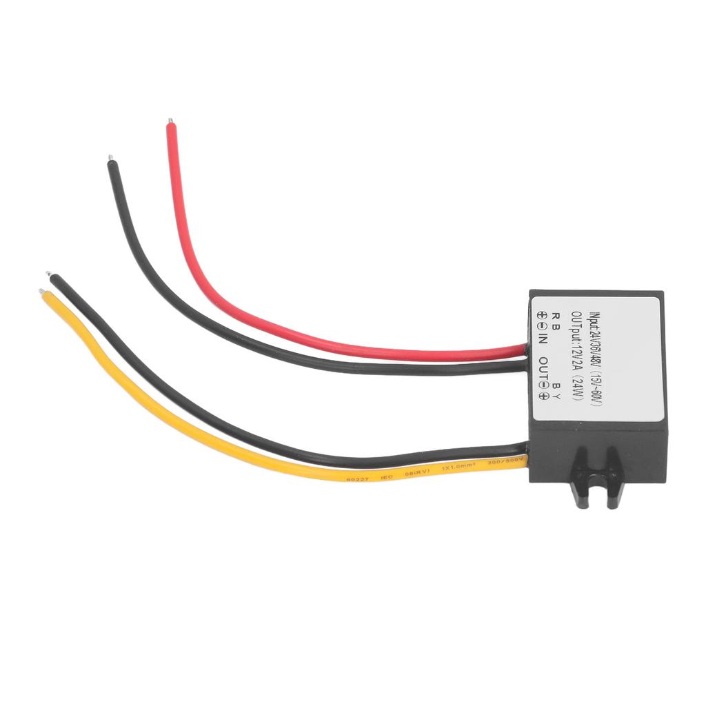 DC To DC Buck Converter 24V 36V 48V To 12V 2A 24W High Efficiency IP67 Waterproof Voltage Reducer