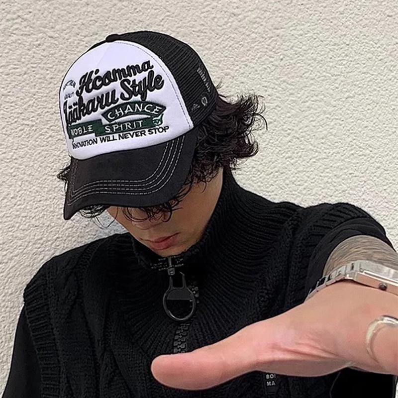 Baseball Stitching Stitched Embroidered Alphabet Women  Men For Neutral Gender Fresh Caps Peaked Hats American Vintage Sunshade Street Fashion