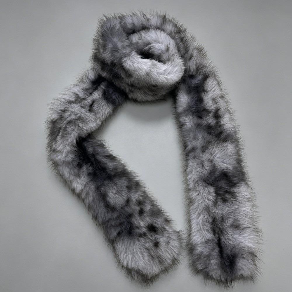 Thickened Design Faux Fur Scarf Soft Fluffy Texture Winter Scarf Neck Warmer Scarf Winter Season