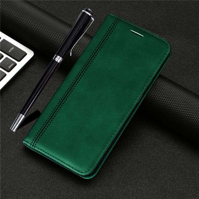 

Роскошный кожаный чехол-книжка-бумажник для Samsung Galaxy S23 Ultra S22 S21 Plus A04s A53 Xiaomi Redmi Note 11 10 iPhone 14 13 12 11 Pro Max, мягкая обложка For iPhone 11 зелёный