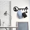 1pc Metal Wall Mounted Storage Rack Dog Cat House Design Key Holder, Wall Hanging Storage Key Holder Towel Rack,Coat Rack