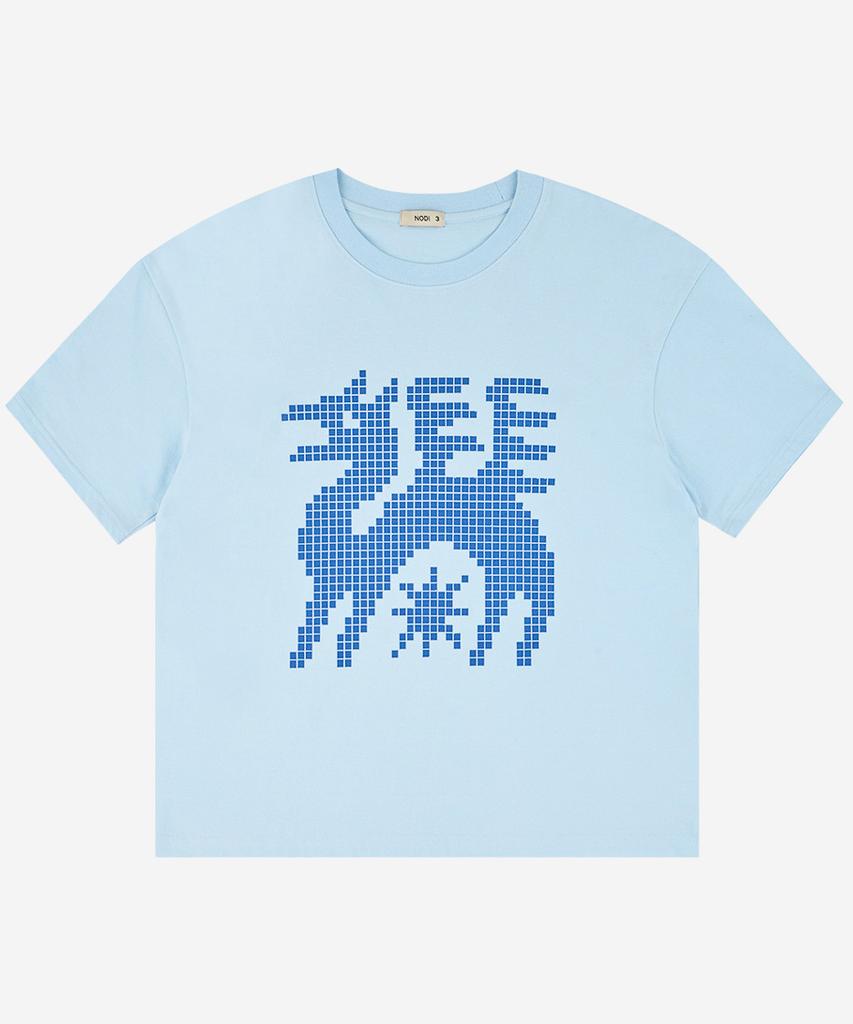 Nodi Final Boss Dragon Crop Tee Sky Blue