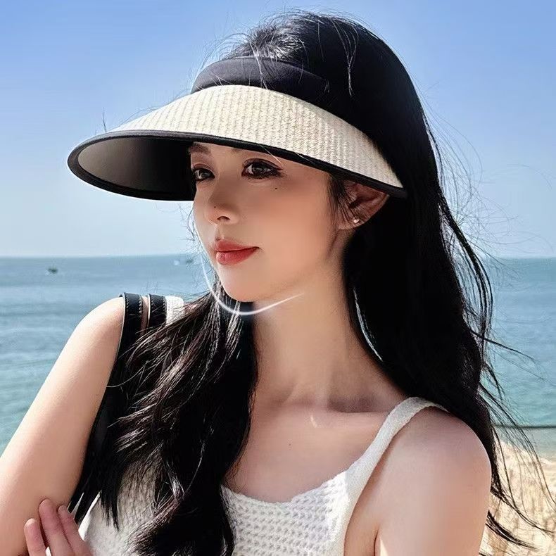 [Summer Explosion] Hat Women's Summer Sunscreen Empty Top Hat Korean Version Sun Hat Fashion Headband UV Protection Hat