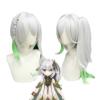 21" Green Straight Cosplay Wig with Silicone Scalp Top, Heat-Resistant Synthetic Hair for Open-World Fantasy