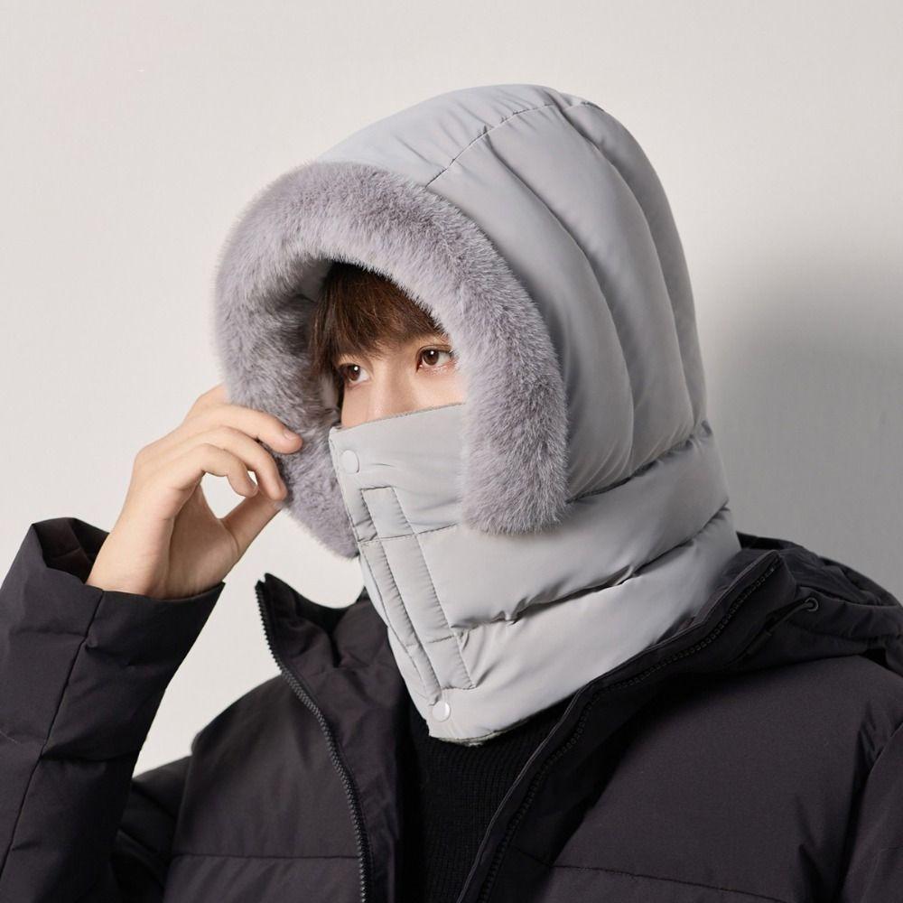 Keep Warm 3-in-1 Winter Cycling Hat Windproof Lei Feng Hat Portable Warm Scarf Face Mask  Skiing