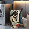 1pc Large-Capacity Cubist-Style Laundry Basket with Space-Saving Design, Modern Cubist Portrait Print Storage Hamper Suitable for Apartments, Dorm Roo