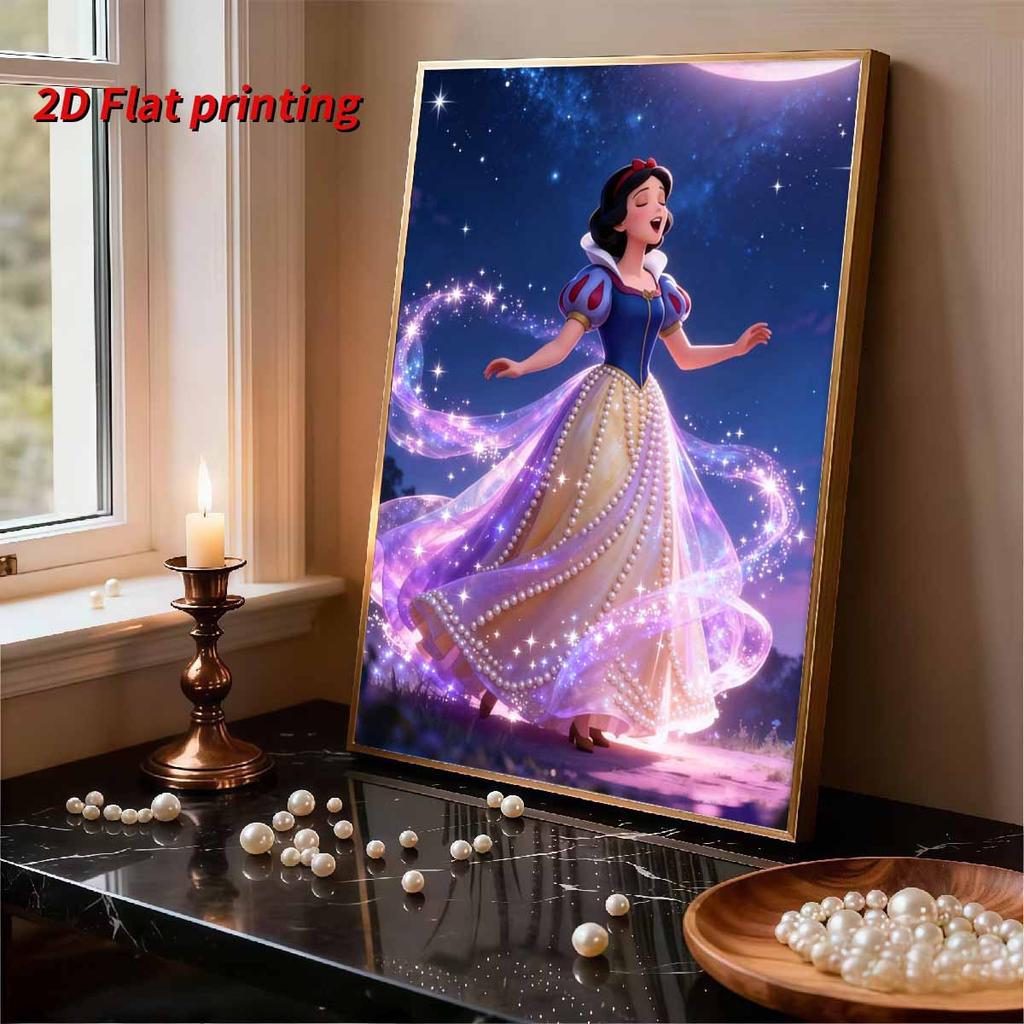 Disney Pearl Painting Snow White Princess Star and Moon Magic Dress 5D Exquisite Landscape Sparkling Painting Craft Home WallDecorationDIYHandmadeGift