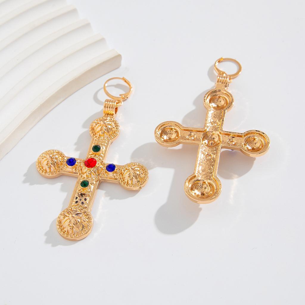 Collier Chaîne Empilée Croix Diamant Femme, Bijoux Fleur Perle Imitation Personnalité Douce