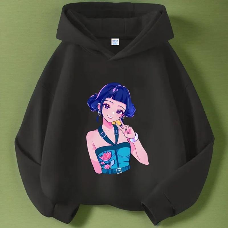 Hoodies Sweatshirts Girls Hoodies Girls Long Sleeves Children's Prints Comfortable Hoodies Fashionable Pullovers Children's Tops