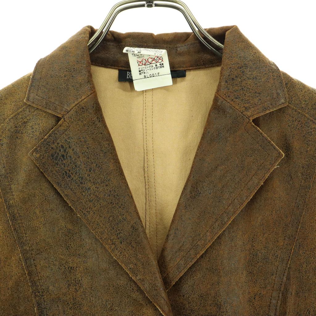 Beauty products BEATING HEART Long sleeve tailored leather jacket 2 Brown Men's Used