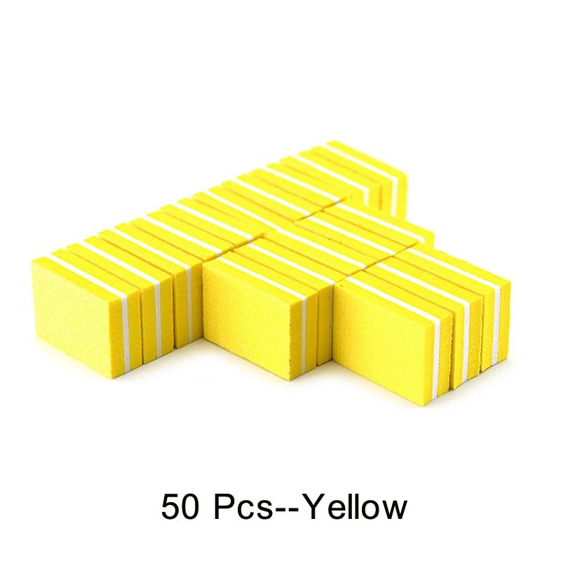 10/25/50Pcs Colorful Mini Nail Files Acrylic Nails Double Side 100/180 Grit Emery Boards For Professional Manicure Pedicure Tool