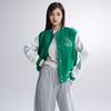 New MLB Baseball Jacket Coat Women's Green 3FJPV0134-07GNL