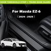 Для Mazda EZ-6 2024 2025 Кожаные Наклейки на Пороги Дверей Автомобиля, Накладки от Царапин на Задний Багажник, Декоративные Наклейки, Аксессуары