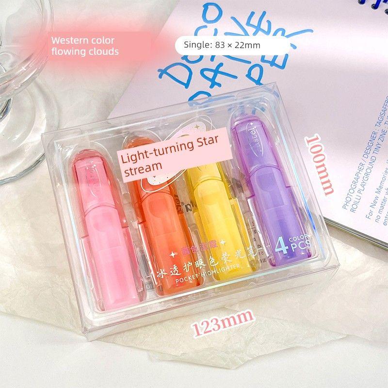 

Three Class Two Ice-Permeable Eye Protection Fluorescent Pen Primary School Junior High School Students Special Focus Good-looking Ins Style Marker [Boxed 4] Akane Liuxia