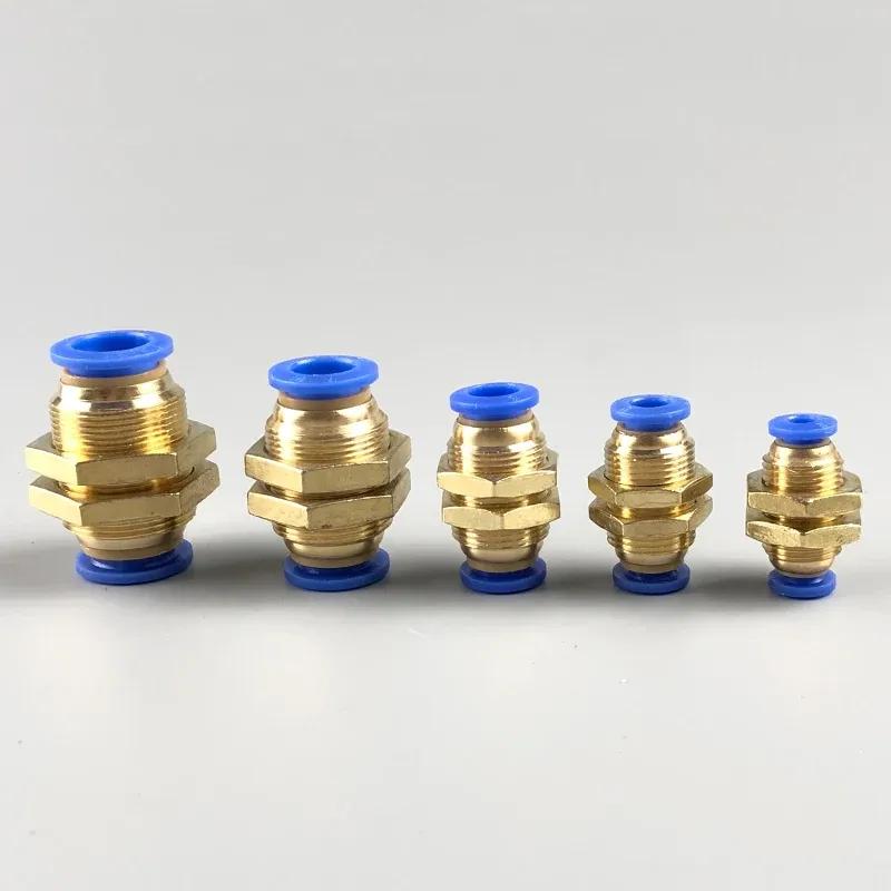 5PCS 4/6/8/10/12mm OD Tube Pneumatic Fitting Pipe Air Connector Push To Connect Quick Release Plastic Air Hose Push In Tube