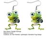 Frog Pendant Dangle Earrings 2D Acrylic Frog Pendant Earrings Cartoon