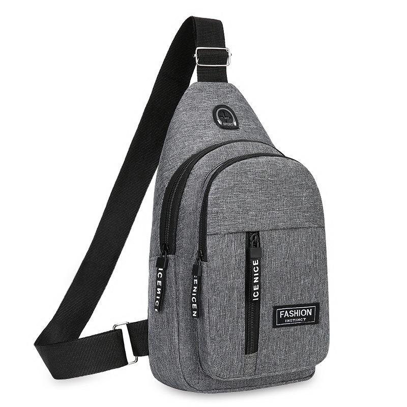 Men's Chest Bag New Outdoor Leisure Usb Messenger Bag Men's Multifunctional Small Bag