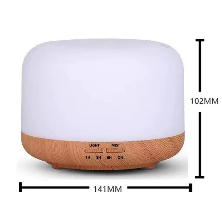 Compact 500ML Remote Controlled Ultrasonic Aroma Diffuser & Humidifier with Silent Muji Style for Bedroom