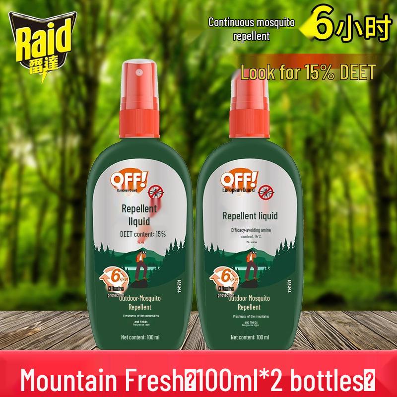 Johnson Raid Off 15% DEET Wilderness Mosquito Repellent for Hiking & Outdoor Adventures