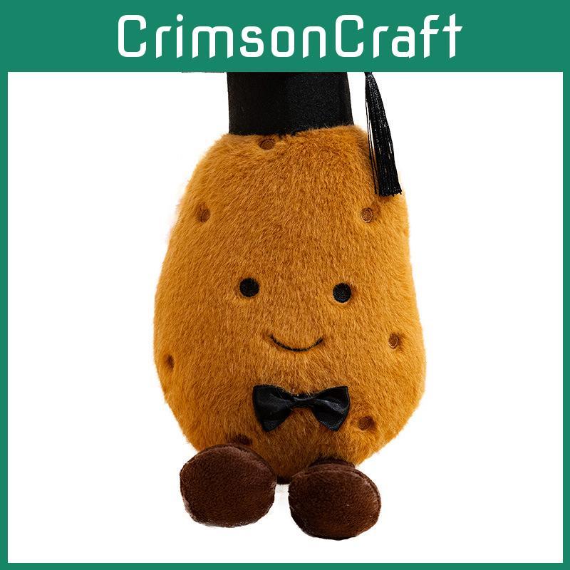 Potato Plush Peanut Doll Wearing A Doctoral Cap Tie And Glasses Design For Gift