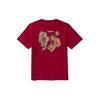 Timberland Pattern Printed Crew Neck Short Sleeve T-Shirt Unisex Tops Bicycle-Red A5TCQ-620