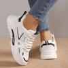 Women's Autumn Breathable Mesh Casual Sports Shoes, Black Soft-Soled Lightweight Dad Footwear.