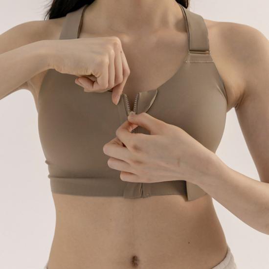 Skinny Five Smoove Front Zip Control Zip Up Seamless Sports Bra