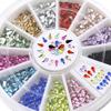 3mm Nageldekorationsstickers Vattendroppe Strass 12 Färger DIY Nagelspetsar Hjul