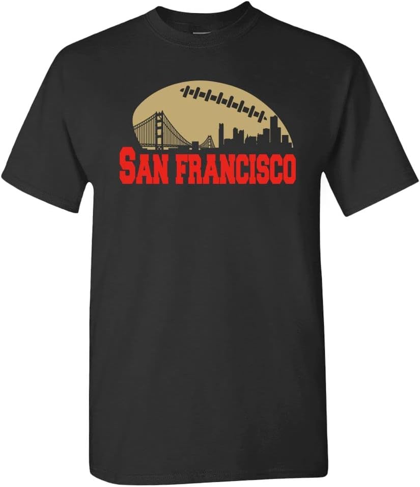 San Francisco Skyline Football T-shirt