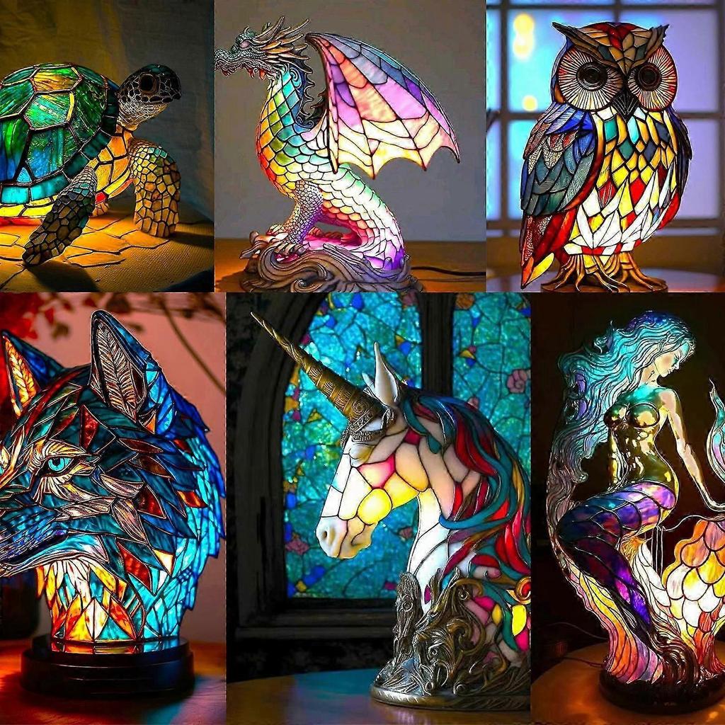 Lampa Smok 15cm Zwierzęca Lampa Stołowa Seria Lamp Prezenty dla Dziecka Dorosłego