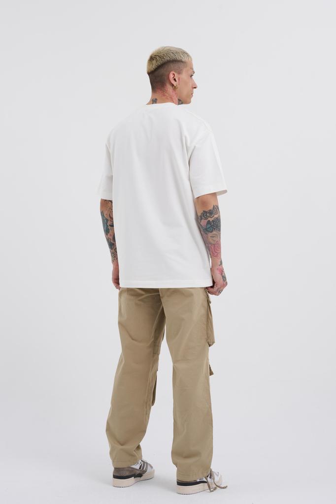 Men's Baggy Machinist Cargo Jeans – Beige S