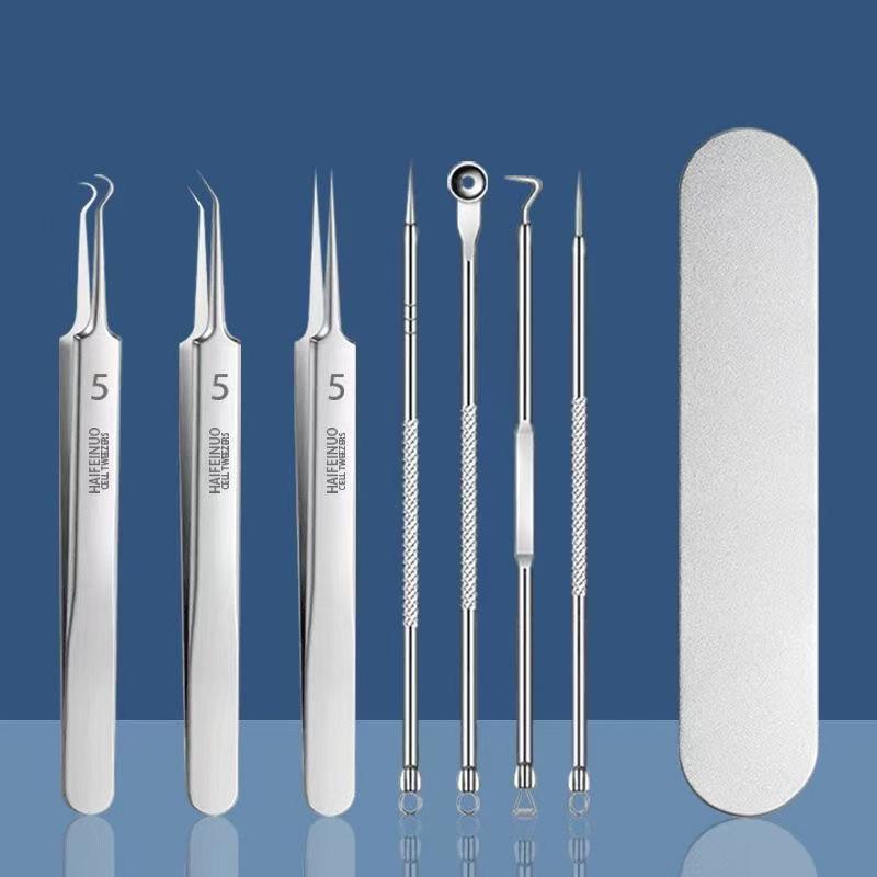 Stainless Steel Blackhead & Zit Extractor Tweezers