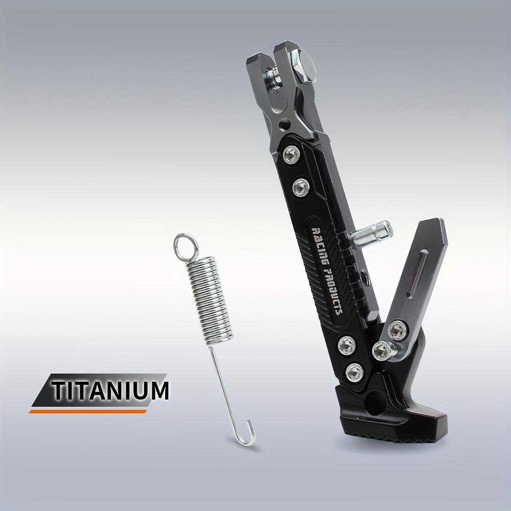 

1pc Adjustable Parking Tripod Foot Brace - Robust Support With Anti-Skid Surface And Customizable Height - Durable CNC Aluminum Alloy Construction