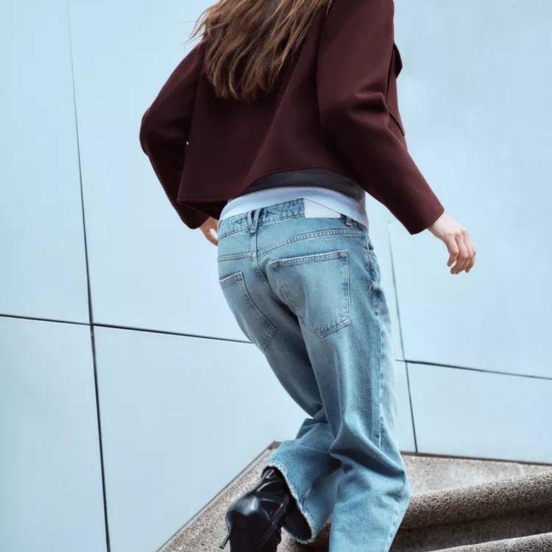 Autumn and Winter New Women clothes Navy Style Stand Collar Single-Breasted Soft Long sleeve Crop jacket Outerwear 3046292