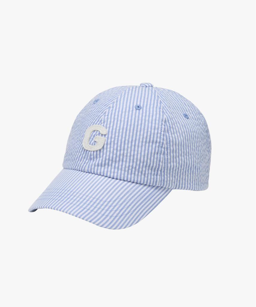 GOALSTUDIO G Logo Seersucker Ball Cap-Sky Blue