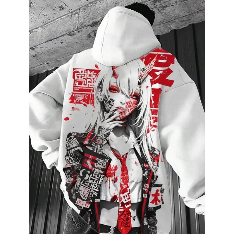 Japanese anime 3D Printing Hoodies Men Women Fashion Hip Hop Oversized Long sleeve Hoodie Sweatshirts Tracksuits Man Clothing