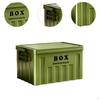 Lidded Storage Bin Container Car Trunk Organizer Utility Crate with Handles Box Lid for