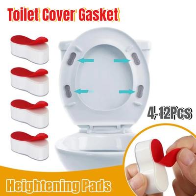 Universal-Toilettendeckelkissen, rutschfestes Toilettensitzkissen, Gummipolster, Pufferpackung, weiß, Stopper, Stoßdämpfer
