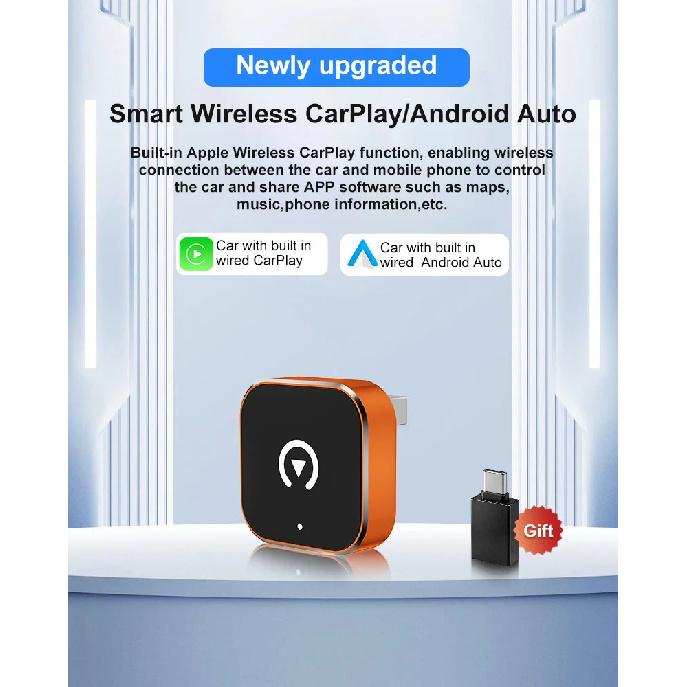 2026 Newest FLIXIVI CarPlay Adapter&Android Auto Adapter Plug and Play for VW Toyota Nissan Ford Benz for Apple & Android Phone