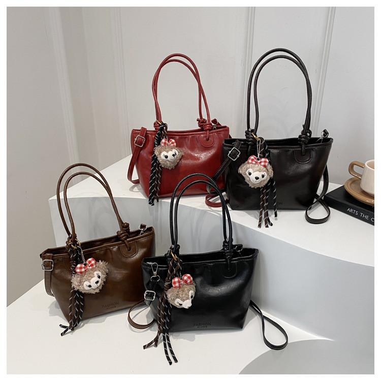 Fashion Bag Crossbody With Letter Embossed Design And Shellie May Pendant
