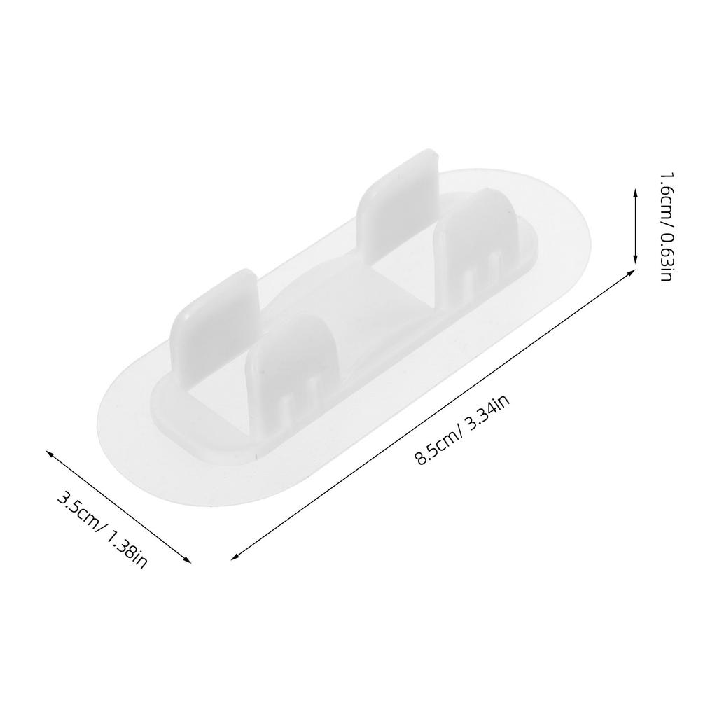 20Pcs Self-Adhesive Drain Pipe Holder Clamps 13-16Mm Outlet Fixed Buckle Hose Clips for Washing Machine Pipe Support Home