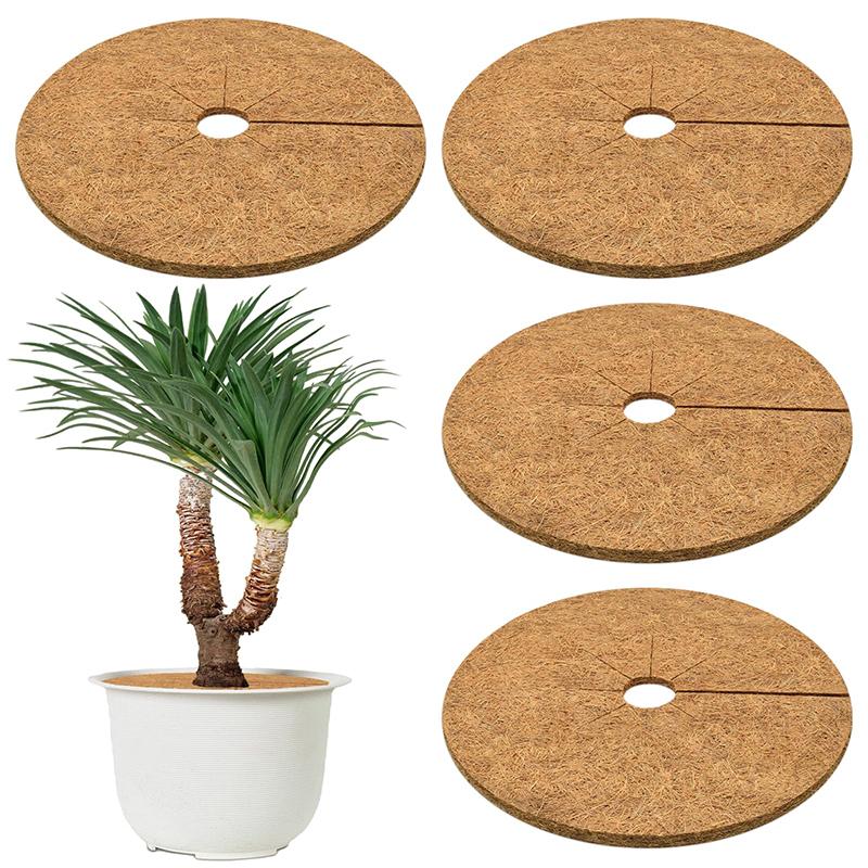 Coconut Fiber Mulch Ring Tree Plant Protector Mat Tree Protection Ring Plant Pot Soil Cover Veranda Garden Greenhouse Tarpaulin