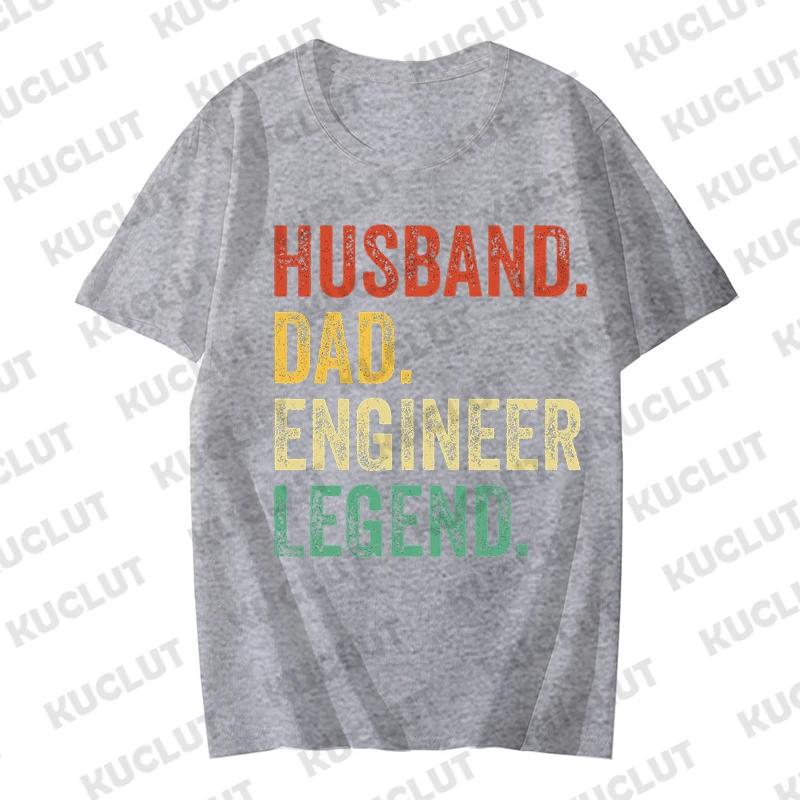 

Funny Husband Dad Engineer Legend Retro T Shirts for Men Summer Graphic Retro Streetwear Short Sleeve Father Gifts Men Tshirts 3XL